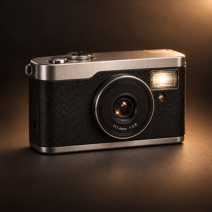 Mini Flash Retro Digital Camera – Built-In Flash Edition