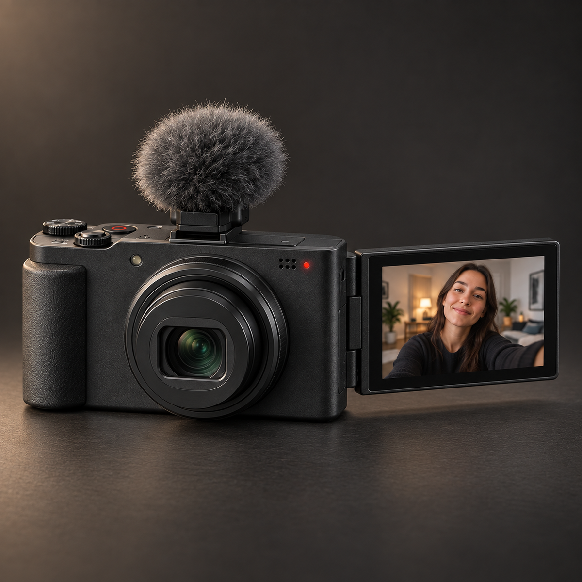 Flip Pocket Compact Vlogging Camera with Flip Screen