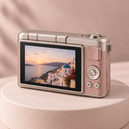 Mini Flip Retro Vlogging Camera – 180° Flip Screen