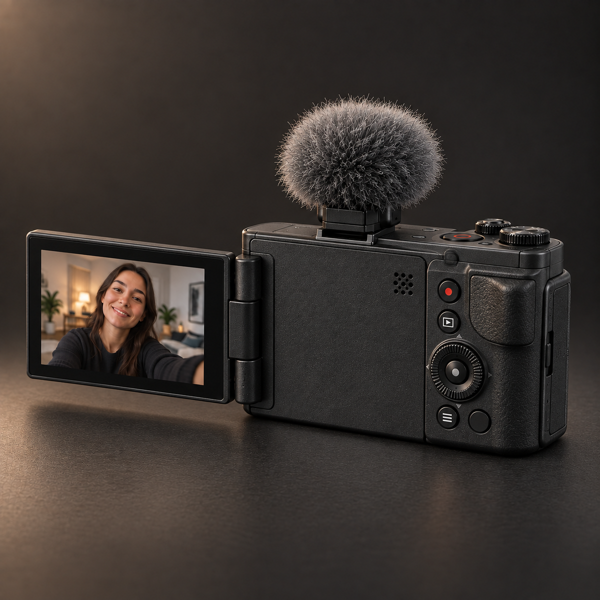 Flip Pocket Compact Vlogging Camera with Flip Screen