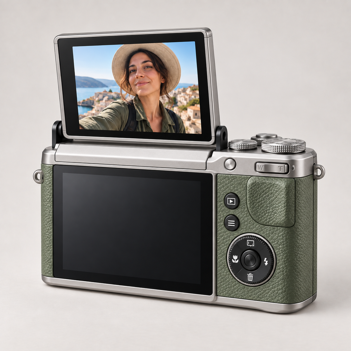 Flip Zoom Travel Creator Camera with Optical-Style Zoom Lens