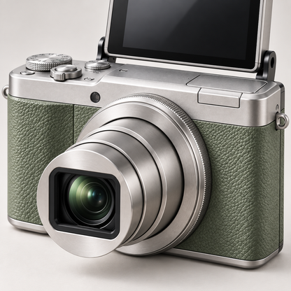 Flip Zoom Travel Creator Camera with Optical-Style Zoom Lens