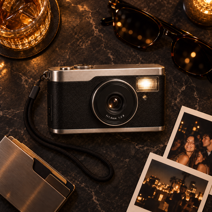 Mini Flash Retro Digital Camera – Built-In Flash Edition