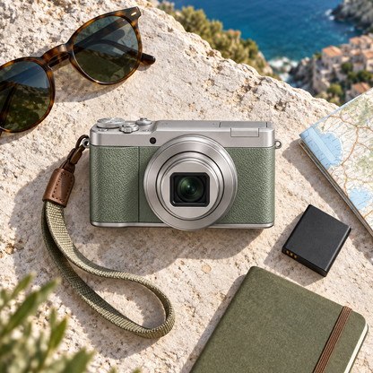 Flip Zoom Travel Creator Camera with Optical-Style Zoom Lens