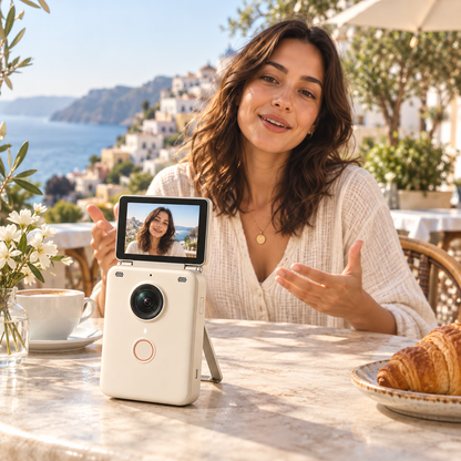 Flip Vlog Creator Camera with Articulating Screen & Microphone