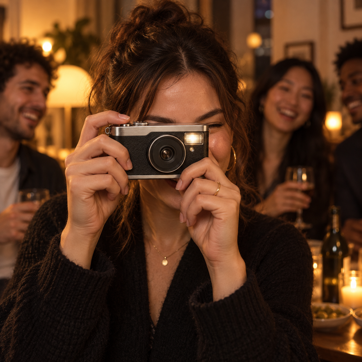 Mini Flash Retro Digital Camera – Built-In Flash Edition