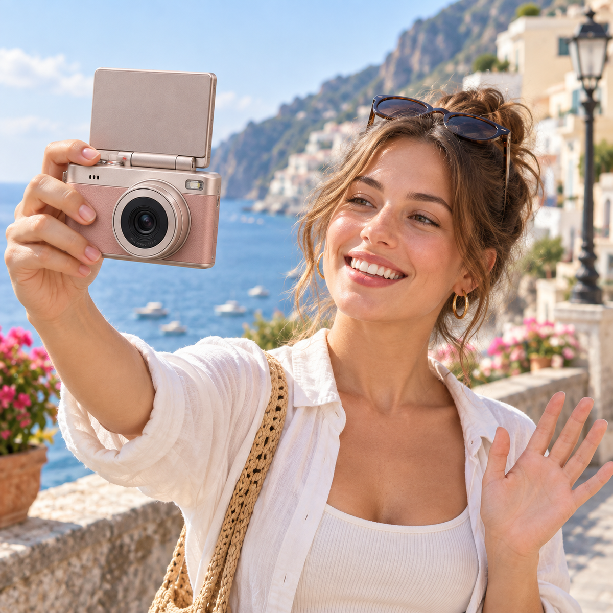 Mini Flip Retro Vlogging Camera – 180° Flip Screen